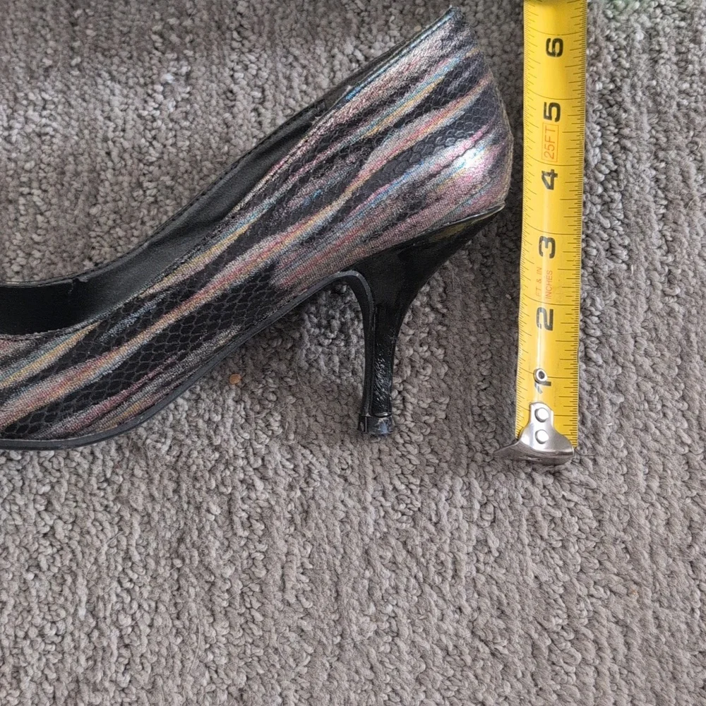 Multi Python Striped Heels - Picture 3 of 5